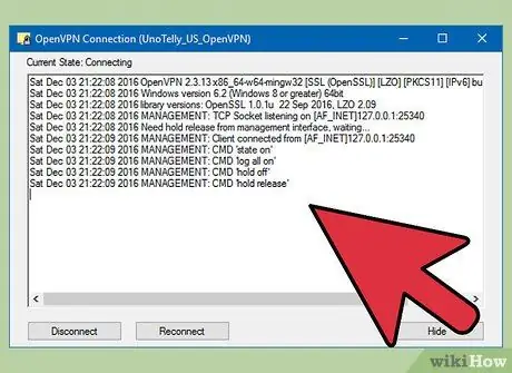 Txuas mus rau OpenVPN Server Step 8