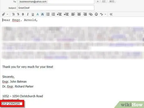 Zamknij firmową wiadomość e-mail Krok 6