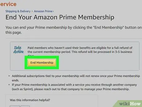 ยกเลิก Amazon Prime ขั้นตอนที่ 2