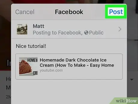 Posten Sie ein YouTube-Video auf Facebook Schritt 8