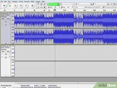 Proveďte mashup s Audacity Krok 3