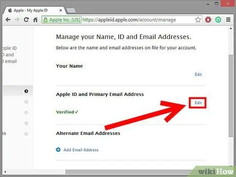 Promijenite Apple ID Korak 2