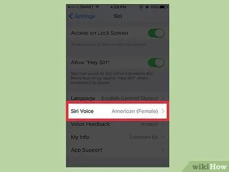 Ändern Sie Siris Stimme auf einem iPhone Schritt 4