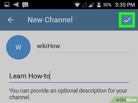 Skep 'n Telegram -kanaal op Android Stap 7