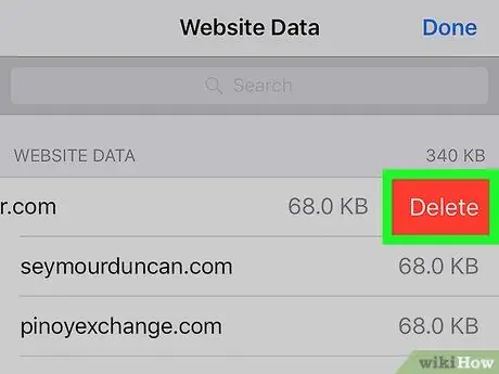 Eliminar datos del sitio web de Safari en iOS Paso 11