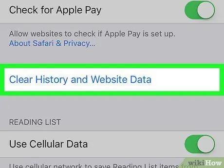 Eliminar datos del sitio web de Safari en iOS Paso 14