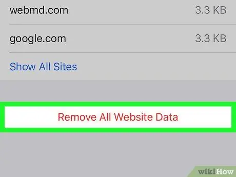 Remove Website Data from Safari in iOS Step 6