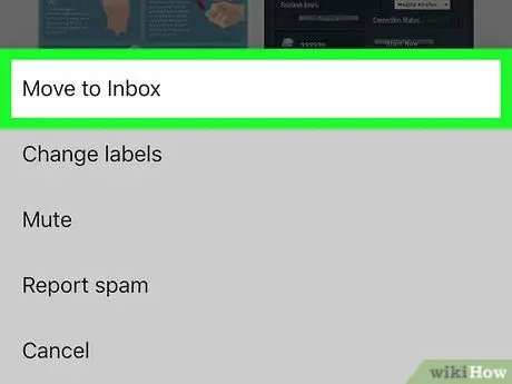 Desarchivar un correo electrónico en Gmail en iPhone o iPad Paso 13