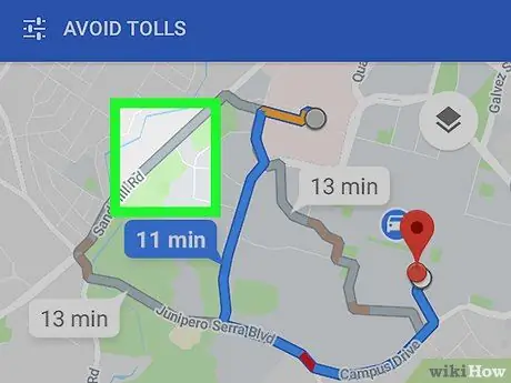 Muutke marsruuti Google Mapsis Androidis 7. samm