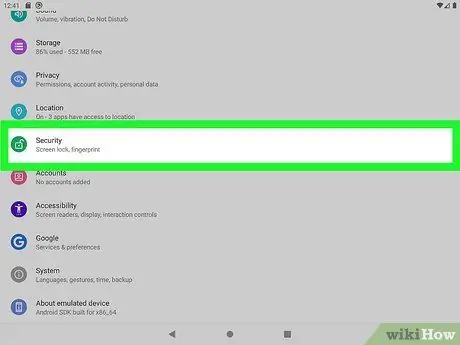 Krok 2 resetujte zámok vzoru tabletu Android