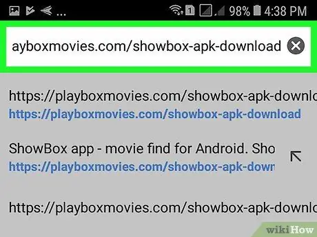 Pridobite Showbox v sistemu Android 5. korak