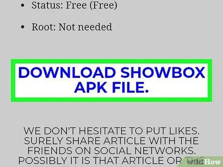 Android 6 -da Showbox əldə edin