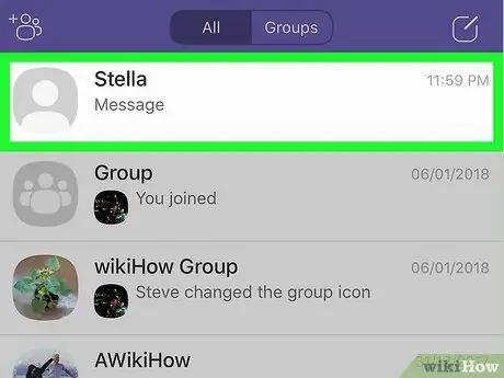 تعرف على ما إذا كان هناك شخص ما متصل بالإنترنت على Viber على iPhone أو iPad الخطوة 3