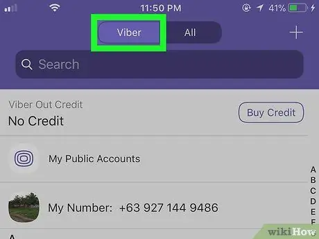 Ved, om nogen er online på Viber på iPhone eller iPad Trin 7