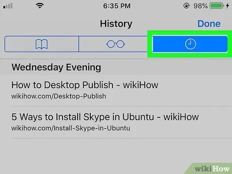 مرحله 3 تاریخچه Safari خود را بررسی کنید