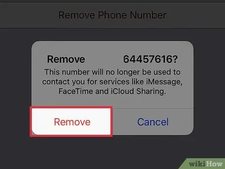 Remover um número de telefone Apple ID em um iPhone Etapa 8