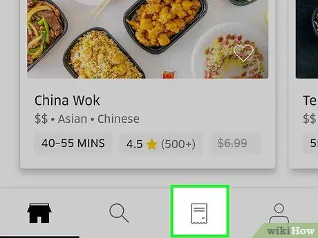 Отмена заказа Uber Eats на Android, шаг 2