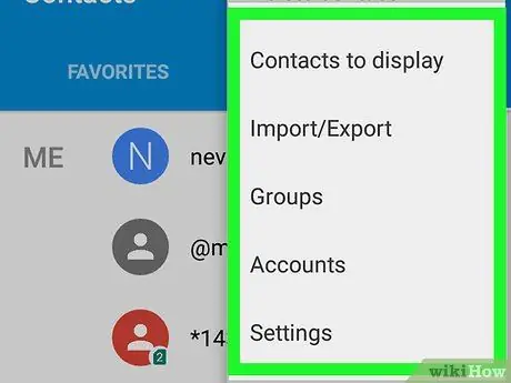 Importer des contacts sur Android Étape 3