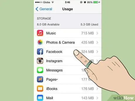 Odstráňte údaje aplikácie v systéme iOS 5 Krok 4