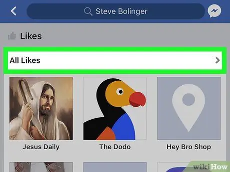 Visa en lista över dina gillade sidor på Facebook på iPhone eller iPad Steg 12