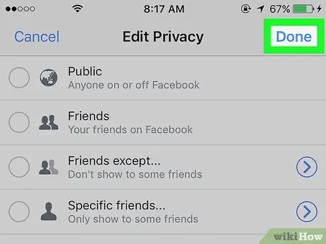 Gawing Pribado ang Iyong Larawan sa Profile sa Facebook sa iPhone at iPad Hakbang 11