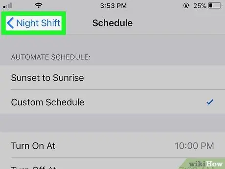 Activar Night Shift en un iPhone Paso 10