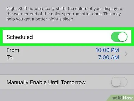 Aktivirajte Night Shift na iPhone -u Korak 7