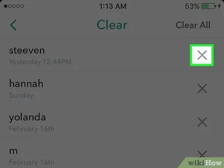Bütün Snapchat Söhbətlərini Sil 5 -ci addım