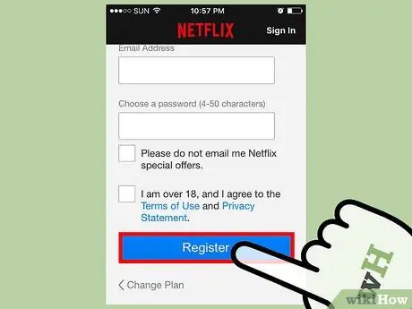 Зарегистрируйтесь в Netflix Step 26