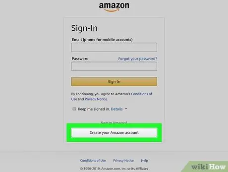 Tengeneza Akaunti ya Amazon Hatua ya 3