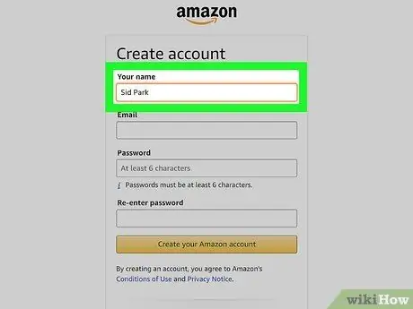 Bir Amazon Hesabı Oluşturun 4. Adım