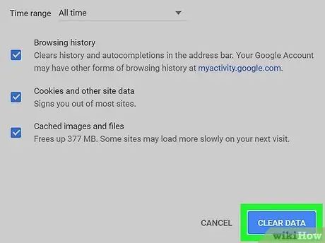 Vider le cache dans Chrome Étape 9