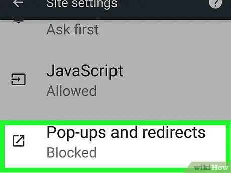 Obtenez le navigateur Android pour bloquer les popups Étape 9