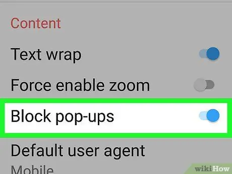 Вземете браузъра Android, за да блокирате изскачащи прозорци Стъпка 22