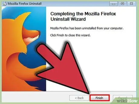 Odinštalujte Firefox, krok 11