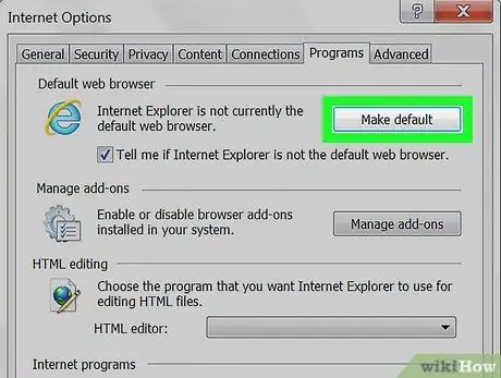 Make Internet Explorer Your Default Internet Browser Step 11