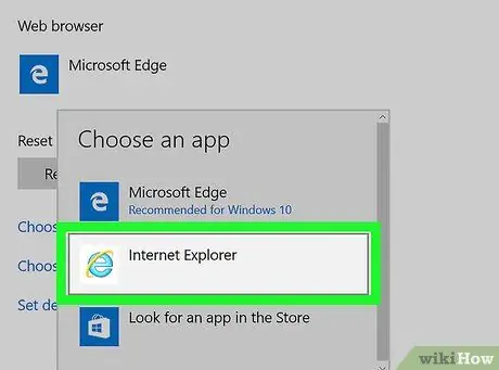 Nastavit Internet Explorer jako výchozí internetový prohlížeč Krok 6