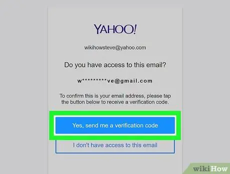 Yahoo -fiók helyreállítása 3. lépés