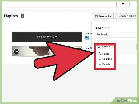 Kreirajte novu listu za reprodukciju na YouTubeu Korak 7