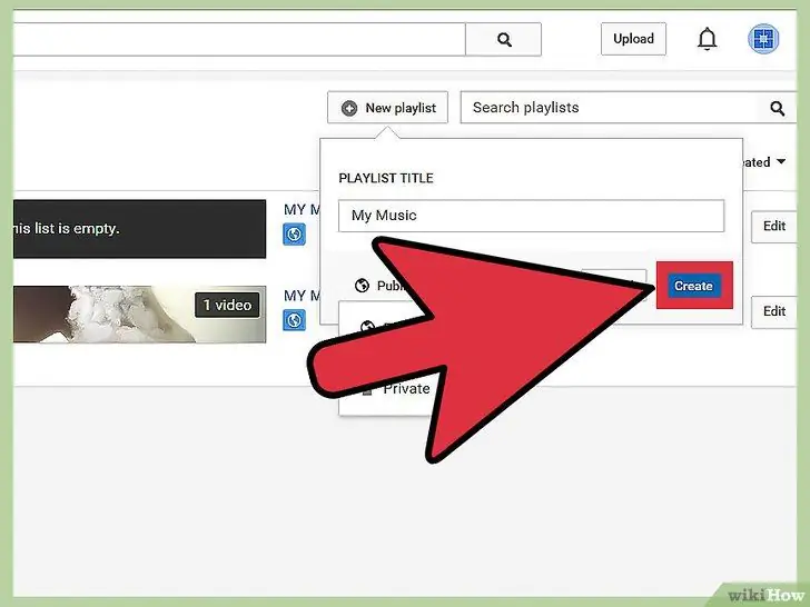 Lumikha ng isang Bagong Playlist sa YouTube Hakbang 8