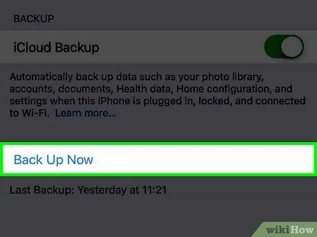 Back Up iPhone rau iCloud Kauj Ruam 10