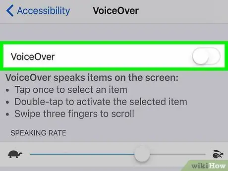 IPhone -da VoiceOver -i söndürün 1 -ci addım