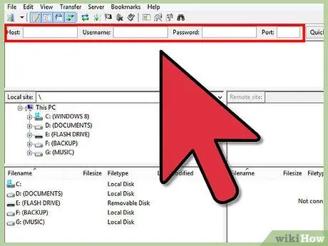 FileZilla 4 -кадамды колдонуңуз