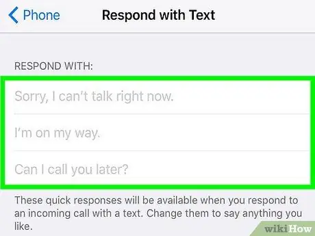 Respond to Incoming Calls with a Message on an iPhone Step 8