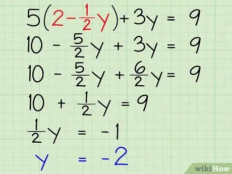 Riešenie sústav algebraických rovníc obsahujúcich dve premenné Krok 4